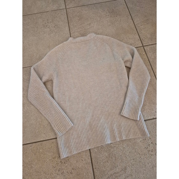 Heartbreaker 100% Cashmere Ribbed Cardigan Beige Gold Anchors Buttons - Small - Picture 10 of 10